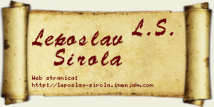 Leposlav Širola vizit kartica